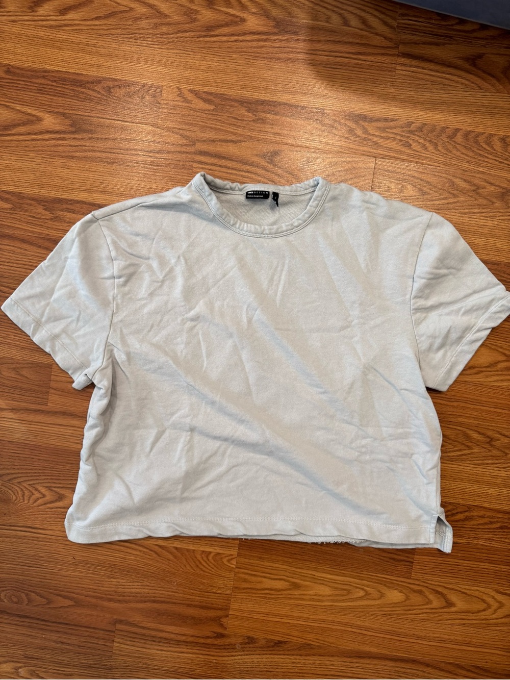 ASOS Cropped Tee XL Light Gray Boxy Fit Casual Basic